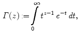 and call it the Gamma function This improper integral exists for complex - photo 1