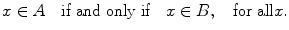 A set B is a subset of a set A denoted by A B equivalently by B A if - photo 1