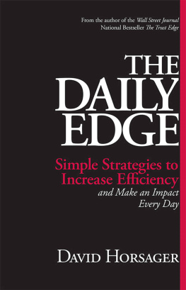 David Horsager - The Daily Edge: Simple Strategies to Increase Efficiency and Make an Impact Every Day