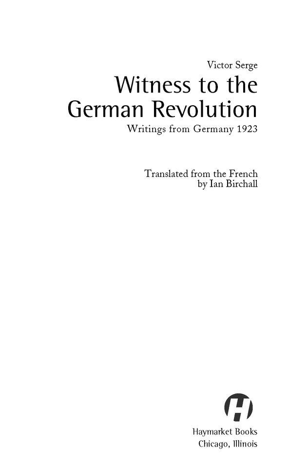 Table of Contents Introduction A successful workers revolution in Germany - photo 1
