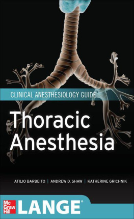 A Barbeito - Thoracic Anesthesia