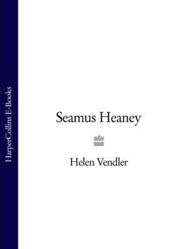 Helen Vendler - Seamus Heaney