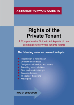 Roger Sproston - The Rights of the Private Tenant