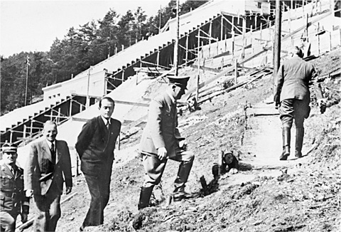 9 Speer and Hitler on an inspection tour of a model for the Nuremberg stadium - photo 11