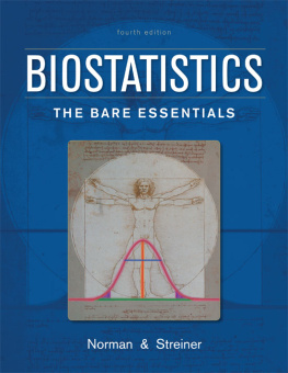 Geoffrey R. Norman Biostatistics: The Bare Essentials