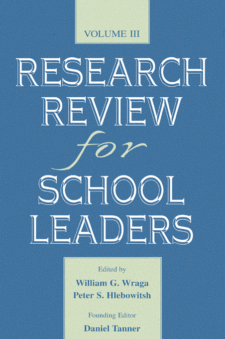 Research Review for School Leaders Volume III EDITORIAL BOARD Charlene - photo 1