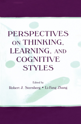 Robert J. Sternberg - Perspectives on Thinking, Learning, and Cognitive Styles