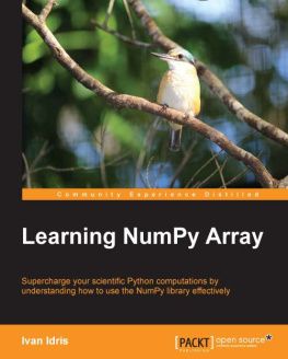 Ivan Idris - Learning NumPy Array