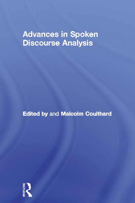 Advances in Spoken Discourse Analysis - image 1