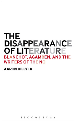 Hillyer Aaron - Disappearance of Literature