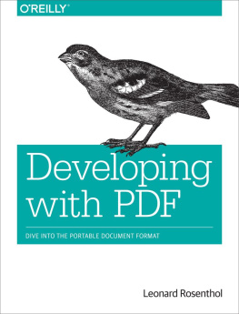 Leonard Rosenthol Developing with PDF