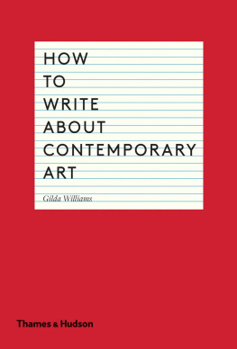 Gilda Williams How to Write About Contemporary Art