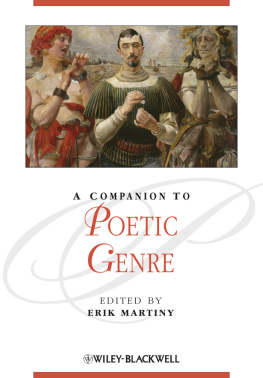 Martiny - A companion to poetic genre