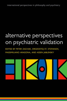 Aragona Massimiliano Alternative perspectives on psychiatric validation : DSM, ICD, RDoC, and beyond