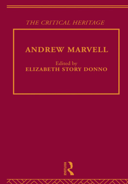 Marvell Andrew - Andrew Marvell : the critical heritage