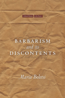 Boletsi - Barbarism and its discontents