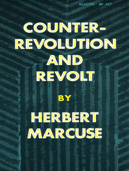 Marcuse Counterrevolution and revolt