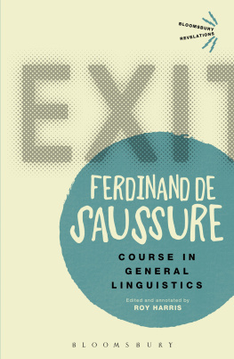 Ferdinand de Saussure Course in General Linguistics