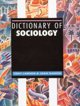 Garrod Joan - Dictionary of sociology