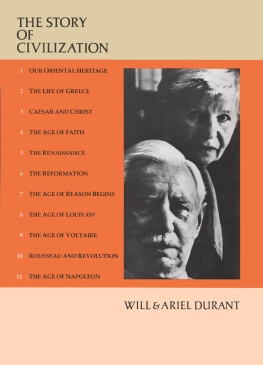 Durant Will The Age of Faith : the Story of Civilization, Volume IV