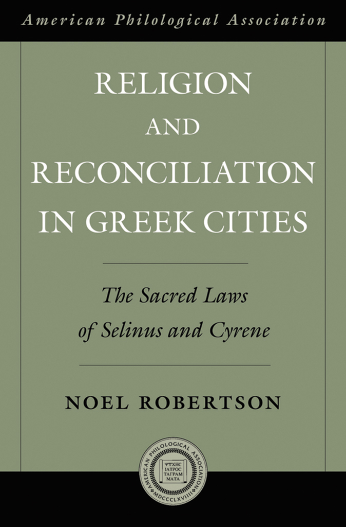 Religion and Reconciliation in Greek Cities AMERICAN PHILOLOGICAL ASSOCIATION - photo 1