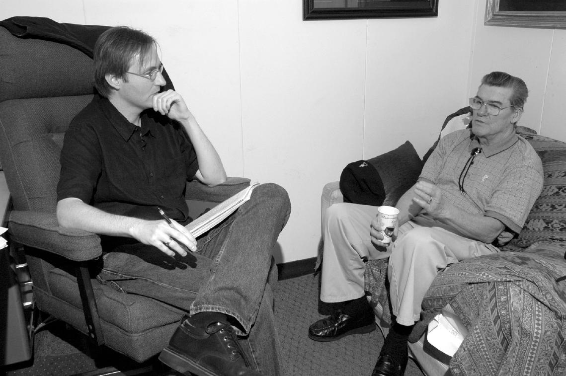 Robert Guffey interviewing Richard Schowengerdt in March of 2006 Photograph by - photo 9