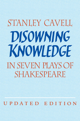 Shakespeare William - Philosophie - Disowning knowledge in seven plays of Shakespeare