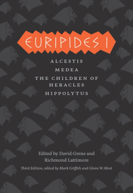 Euripides. - Euripides I: The Complete Greek Tragedies, Third Edition