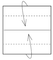 Valley fold the top and bottom edges almost to the crease Leave a little gap - photo 6