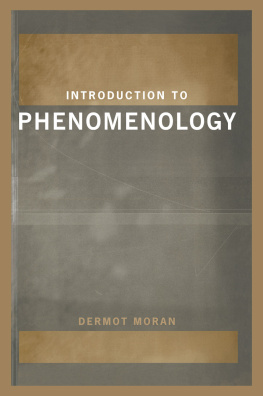 Moran Introduction to phenomenology