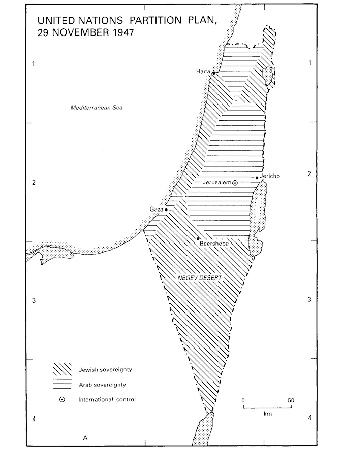 Map of United Nations Partition Plan 29 November 1947 Map of Arab-Israeli - photo 4