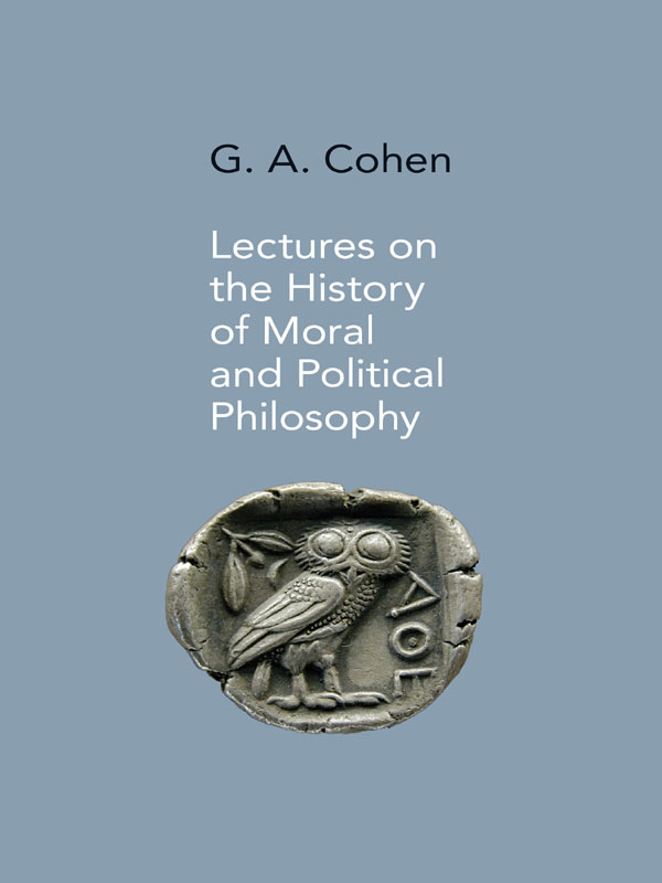 LECTURES ON THE HISTORY OF MORAL AND POLITICAL PHILOSOPHY - photo 1