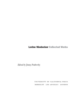 Niedecker Lorine - Lorine Niedecker collected works