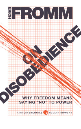 Fromm On disobedience and other essays