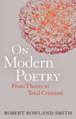 Smith - On modern poetry : from theory to total criticism