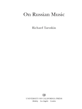 Taruskin - On Russian Music