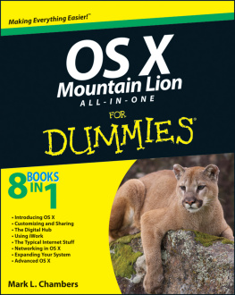 Chambers OS X Mountain Lion all-in-one for dummies