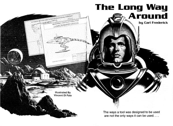 Illustrated by Vincent Di Fate During the descent the First Lunar Outpost - photo 1