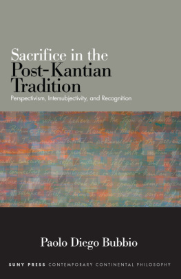 Bubbio Sacrifice in the Post-Kantian Tradition: Perspectivism, Intersubjectivity, and Recognition