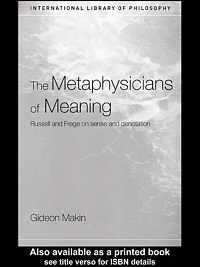 title The Metaphysicians of Meaning Russell and Frege On Sense and - photo 1