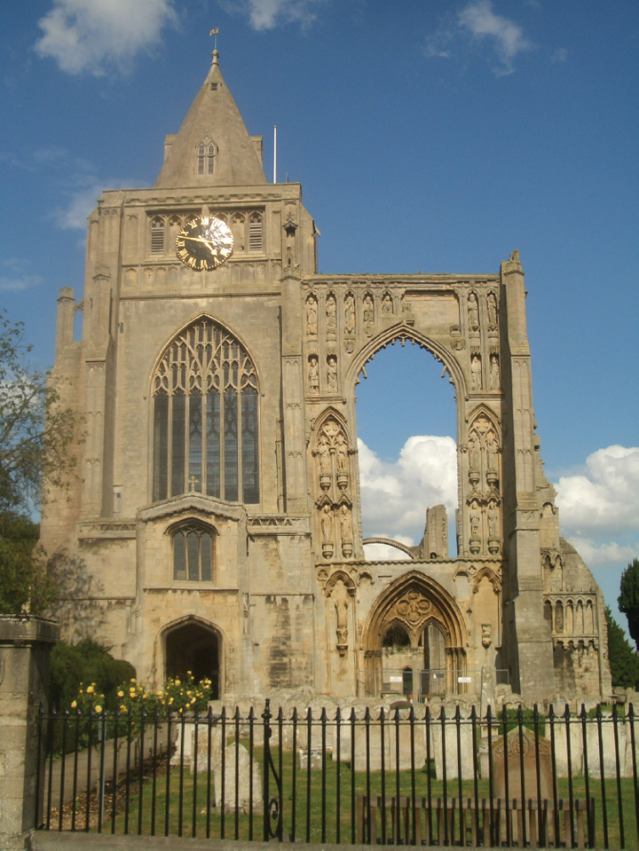 The west front at Crowland Abbey Lincolnshire The Pulpitum screen of c 1450 - photo 1