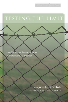 François-David Sebbah - Testing the Limit: Derrida, Henry, Levinas, and the Phenomenological Tradition