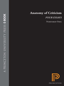 Frye Anatomy of criticism : four essays