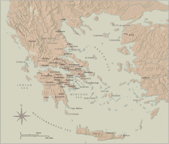 MAP C Ancient Greece At the time when the Greek myths were being formulated - photo 7