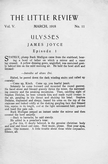 THE LITTLE REVIEW ULYSSES JAMES JOYCE EDITED BY MARK GAIPA SEAN LATHAM AND - photo 1