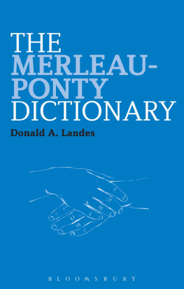Merleau-Ponty Maurice - The Merleau-Ponty dictionary