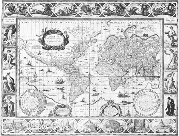 World Map by Joan Blaeu 1638 from the Atlas Major Joan Blaeu and his father - photo 1