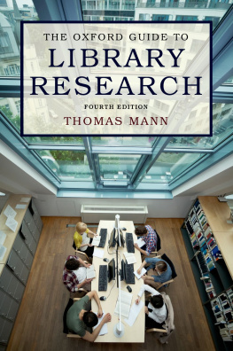 Mann - The Oxford guide to library research