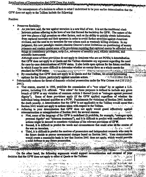 Alberto R Gonzaless January 25 2002 Memorandum for the President Decision - photo 2