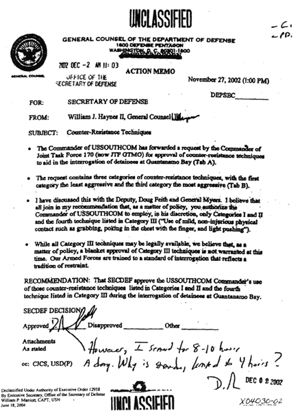 Secretary of Defense Donald Rumsfelds December 2 2002 approval of - photo 13